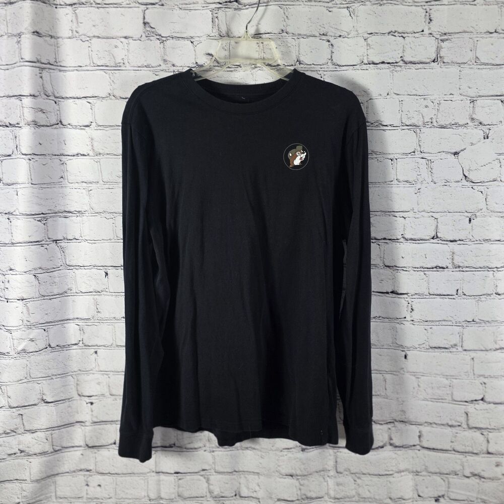 Buc-ee's Black Long Sleeve T-Shirt Size L 100% Cotton LogoBuc-ee's Black Long...